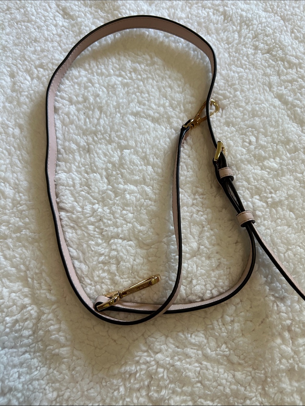 Michael kors Adjustable Crossbody Strap in Light Pink with Gold Hardware